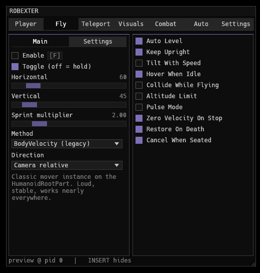 fly tab