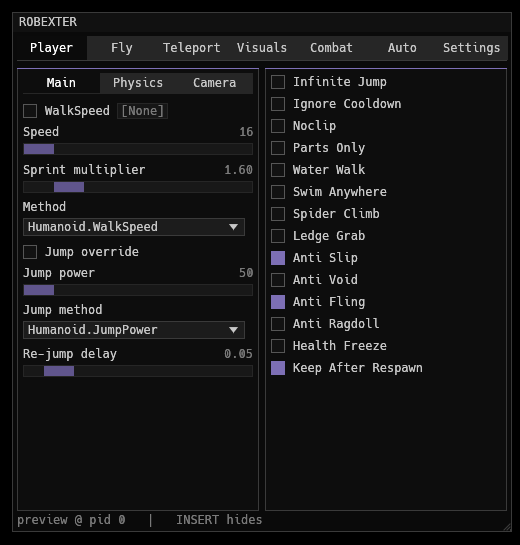player tab